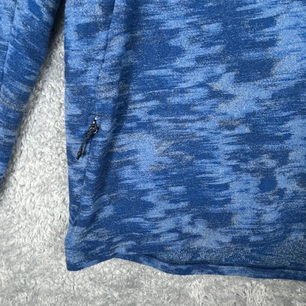 Lululemon Surge Warm Fleece Mens Blue Camo Quarter Zip Pullover Size Medium - Picture 3 of 8